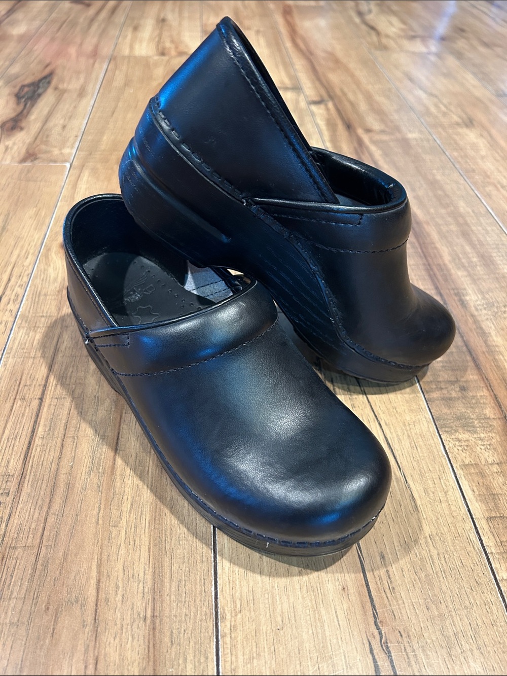 Dansko Black Leather Clogs
